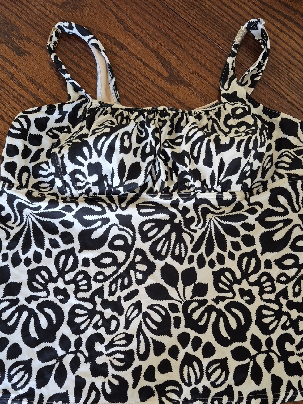 Black and White Floral Tank Top